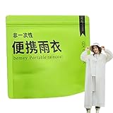 Generico Wasserdichte Regenjacke, langer Unisex-Mantel | tragbarer Regenponcho für Herren Wandern und Camping sowie Aktivitäten im Freien und Radfahren, Weiß, M