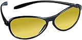 PEARL Nacht Kontrastbrille: Kontrastverstärkende Nachtsichtbrille, UV 400 (Kontrastbrille Auto, Brille für Nachtfahrten, Schutzbrille)