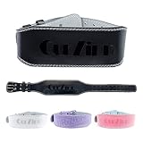 Leder-Gewichthebergürtel für Damen und Herren, mit 10,2 cm breit, gepolstert für Gewichtheben, Kreuzheben, Cross-Training, Powerlifting, Workout und Kniebeugen-Übungen (schwarz/M)