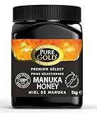 Pure Gold Manuka Honig 100+ MGO zertifiziert, Premium Neuseeland Manuka Honey 1kg