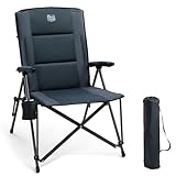 TIMBER RIDGE Campingstuhl Faltbar Hohe Rückenlehne XXL Klappstuhl Camping Breiter Sitz 55cm Gepolstert 150kg Tragkraft mit Seitentasche Tasche Camp Garten Balkon