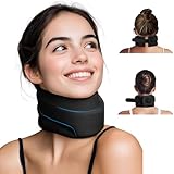 Gebrazy Verstellbare Halskrause, Nackenstütze gegen Nackenschmerzen und Unterstützung, Weiche Schaumstoff-Nackenstütze lindert Schmerzen und Druck in der Wirbelsäule