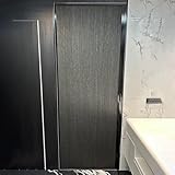 Akkordeon-Falttür 60100 cm, anpassbar, Badezimmer- und Raumteiler, ohne Bohren, interne Schiebetür mit Zubehör (65 x 185 cm)