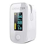 Pulsoximeter,Fingerpulsoximeter,Oximeter ideal zur schnellen Messung der Sauerstoffsättigung (SpO2)-Einfacher Pulsmesser für Erwachsene–OLED Anzeige
