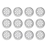 10 Stück 70 mm Abdeckung aus Weißblech für Einmachgläser, ausgehöhlte Abdeckkappe Frischhaltekugel (Silver, One Size)