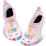 WAWSAM Kinder Strandschuhe Mädchen Schwimmschuhe Aqua Schuhe Badeschuhe Wasserschuhe Trocknend Aquaschuhe Barfußschuhe rutschfeste Surfschuhe Kleinkind Schwimmbad für Beach Pool