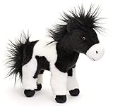 Uni-Toys - Pferd schwarz-weiß, stehend - 23 cm (Höhe) - Plüschtier, Kuscheltier