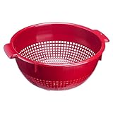 Westmark Seiher/Sieb, Mit Griffmulden und Aufsatzrasten, Kunststoff, Rot, 2126221R