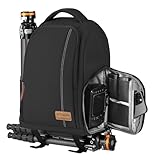 TARION Kamerarucksack Spiegelreflex Fotorucksack Wasserdicht | Leicht und Kompakt | Klein DSLR Rucksack mit 15“ Laptopfach und Regenhaube(Schwarz)