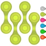 smartday Magnetische Reflektoren Gelb (4er Set) - Reflektoren Clip Anhänger für Kinder, Schulranzen, Kleidung, Kinderwagen & Hunde I Reflektor, Leuchtanhänger Hund