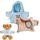 Teddybär-Kleidung, Bauen Sie einen Bärenkleidung, kleines Plüschbär-Puppenkostüm, niedliche Stoffkleidung, passend für die meisten 20 - 25 cm großen Bären, machen Sie Ihre eigenen