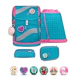 Belmil 405-51 Schulranzen Set 4 - teilig (Hearts and Dots)