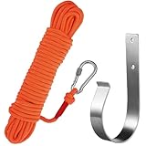 Nylon-Rettungsseil mit Federhaken für Rettungsring, Feuerrettung, Klettern im Freien und Marine, hohles Seil mit hoher Kapazität