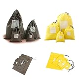 8 Stücke Packbeutel, Aufbewahrungstasche Nylon Drawstring, Reisen Organisatoren Beutel, Reisebeutel in Verschiedenen Größen, Wasserdicht Stausack Kordel, Beutel Organisatoren für Kosmetik Outdoor