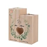 Hochzeitsgeschenke Für Brautpaar,Hochzeitskerze Mit Eukalyptusblatt Design,Romantische Tischdeko Für Hochzeit,Jahrestag Und Besondere Anlässe,1 Set Inklusive Kerze Und Geschenkbox,Verlobungsgeschenk