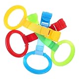 ERINGOGO 8 Stück Teiliges Aufstehringe aus Robustem Material Glatte Oberfläche Leichte Hand Pull Ringe für Laufstallzubehör Selbstbewusstes Stehen Fördern Sicherer für Kleinkinder