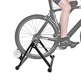 Fahrradtrainer,faltbar Rollentrainer Bike Trainer Ständer für 26-29 Zoll Reifen,Fahrradtrainerständer Fahrrad-Widerstandstrainer mit 5 Gänge für Indoor-Fahrradübungen