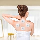 56 Pads Elektroden, 50 x 50mm Geraet Elektroden mit 3.5mm Druckknopfverbindung, Selbstklebende Klebeelektroden-Pads für Sanitas & Beurer Tens Maschinen Tens Pads, Sehr Gute Haft-Leitfähigkeit