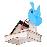 Gogogmee DIY Solar Fan Bausatz aus Holz Wissenschaftliches Experimentier Handmontierbares Sonnenenergie-Modell Fördert Technikverständnis und Motorische Fähigkeiten