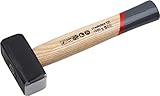 Meister Fäustel - 1000 g Kopfgewicht - Kopf geschmiedet - Robuster Stiel aus Hickoryholz - Geschliffene Bahnen / Abbruchhammer / Vorschlaghammer / Stemmhammer / 2203500