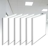 Proventa Deckenlampe Led Deckenleuchte Flach Lampe 62 x 62 cm 40W mit Netzteil 4.000 Lumen 50.000 Stunden Lebensdauer neutralweiß 4.000K 6-Pack deckenleuchte led fernbedienung [Energieklasse E]