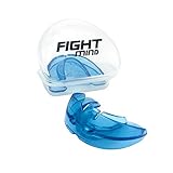 Fight Mind - Mundschutz für Zahnspangenträger - Zahnfleischschutz (blau) I 100% medizinisches Silikon | Schützt Ober,- und Unterkiefer I Ebook inklusive