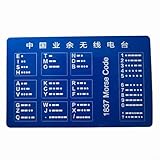 Reflektierende Aluminium-CW-Code-Karte für Morsecode, tragbares Werkzeug für Funkübertragungs-Lernen