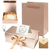 Geschenkboxen,Geschenke Box 32.5x23x10.5 cm,Geschenkbox mit Schleife,Geschenkverpackung Box,Geschenkkarton mit Magnetisch Deckel und Schleife,für Hochzeiten,Weihnachten,Geburtstage,Jubiläen