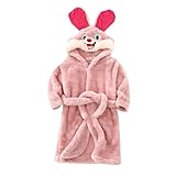 Kleinkind Kinder Baby Jungen Mädchen Nachthemd Anzug Cartoon Bademäntel Mit Kapuze Warm Flanell Nachthemd Nachtwäsche Niedlicher Pyjama (1-2 Years)