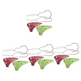 MILISTEN 8-Teiliges Klassisches Umhängeband Master Kids Musical Geschenke Von Ocarinas Neck- Mit Instrumenten Liebhaber Studenten Keramik Ocarina Alto Strap Holes Mini Strohfeuer Lernen
