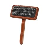 Haustier Katzenbürste Hundebürste, Haustier Bürsten, Ergonomischer Griff, Sanfte Kurven, Makramee-Kamm, Zupfbürste Für Kurz- & Langhaarige Hunde/Katzen/Kaninchen, Unterwollbürste (Groß)