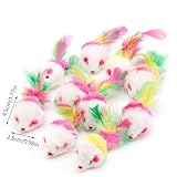 Maxtonser Katzenspielzeug mit Schwanz, interaktive Haustierpflege für Katzen, 10 Stück