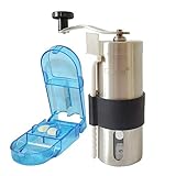CoaGu Pillen-Zerkleinerer, mehrere Tabletten zu einem feinen Pulver, Edelstahl, tragbare Tabletten-Pulverizer mit rutschfestem Gummi, perfekt für Reisen, Fütterungsschlauch, Haustiere oder Kinder