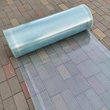 Transparente Polycarbonat-Dachplane für den Außenbereich, wasserdicht, UV-geschützt, verstärkte Paneele, ideal für Gewächshaus, Pavillon, Carport, anpassbare Größe (0,5 x 20 m), inkl. Schrauben