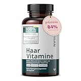 HAAR VITAMINE - Ausgezeichnet mit 'sehr gut' von GoFeminin - 120 vegane Kapseln für 2 Monate mit Biotin, Zink, Selen, Bambus, Hirse (reich an Silizium) & mehr - für Frauen und Männer