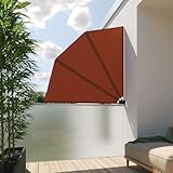empasa Balkonfächer Sichtschutz Sonnenschutz Balkonsichtschutz Balkonmarkise Trennwand mit Wandhalterung, Verschiedene Größen und Farben