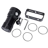 Underwater Flashlight, Underwater Flashlight, Akozon Tauchlampe, 18000LM 500m Extrem Hell Taschenlampe 7 Modi IPX8 wasserdichte Submarine Licht Tauchleuchte Unterwasser Taschenlampe mit Griff Hal