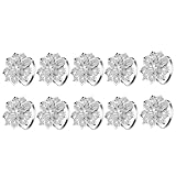Netoches Serviettenring-Kollektion, Dekoratives 10-Teiliges Set für Stoffservietten, Serviettenhalter, Küchendekoration, Hochzeitsdekoration, Silberfarben, Langlebig