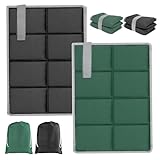 Sitzkissen Stuhlkissen Outdoor 2 Stück Faltbares Sitzpolster, Kinder Spielplatzkissen Wärmeisolierendes Sitzmatte Wasserdicht Sitzunterlage 40x30 Wandern Zubehör für Camping Picknick
