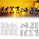 7 Stück Silikonformen Gießformen Osterhase WISIRENT, Silikonform Hase Osterhase mit Herz, Gießforme Zum Gießen Ostern Hase, Silikonform Tiere Silikonformen Gießformen Frühling für Diy