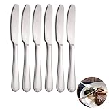 Ormromra Tafelmesser Set mit 6 Stück, 23 cm (9 Zoll) Messer Set, modernes Abendessen messer aus Edelstahl, Tafelmesser für die Gastronomie zu Hause, Hochglanzpoliert & Spülmaschinenfest