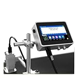JHXHFJXZ 150PLUS 12,7/25,4 mm Thermo-Tintenstrahldrucker, QR-Barcode, Chargennummer, Bild, Logo, Ablaufdatum, Etikettendrucker Breites Druckmaterial(25.4mm with 1 Ink)