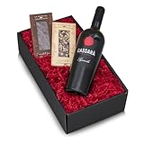 Präsentkorb „SCHOKOLADENLIEBE“ mit Wein und Schokolade in einem schönen Geschenkkarton