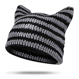 Mütze Mit Ohren Mädchen Katzenohren Mütze Ohren Cat Beanie Y2k Beanie Kawaii Mütze Mit Ohren Strickmütze Wintermütze Mit Katzenohren Y2k Wintermützen Mit Katzenohren Lässige Für Damen Frauen Mädchen