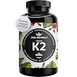 Vitamin K2 MK7-365 Kapseln - 200µg je Kapsel - Spitzenrohstoff K2VITAL® mit 99,7% All-Trans-MK7 - Hochdosiert, vegan, ohne Zusätze wie Magnesiumstearat - laborgeprüft, in Deutschland produziert