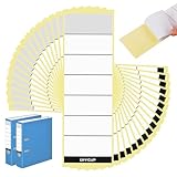 OFFCUP 60 Stück Ordner Etiketten Selbstklebend,6 * 19cm Ordner Rückenschilder, Weiß Ordnerrücken Aufkleber Aktenordner Aufkleber Ideal für Büro, Bibliothek & Archivierung