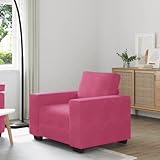THOYTOUI Sessel Weinrot 60 cm Samt, Wohnlandschaft Schlafsofa Lounge Sofa Couch Geeignet für Wohnzimmer Schlafzimmer Wohnheim Wohnung