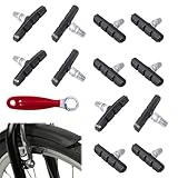 V-Brake Bremsbeläge Fahrrad Bremsbeläge Fahrrad Bremsbacken Fahrradbremsen Beläge Bremsschuhe Bremsklötze für V-Brake Bremsbacken mit Schraubenschlüssel Bremsschuh Set für Straßenrad Mountainbike