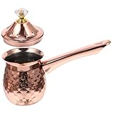 VILLCASE Multifunktionaler Edelstahl Milchaufschäumer mit Ergonomischem Griff Handlicher Thermokanne für Kaffee Latte Art und Teezubereitung als Haushalts milchbehälter in Roségold