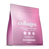 Collagen Pulver [400g] | Premium Kollagen Hydrolysat | Peptide Typ 1, 2 & 3 | Hochdosiert Kollagenpulver mit Hyaluronsäure und Elastin | Himbeergeschmack | in Deutschland hergestellt | Alpha Foods